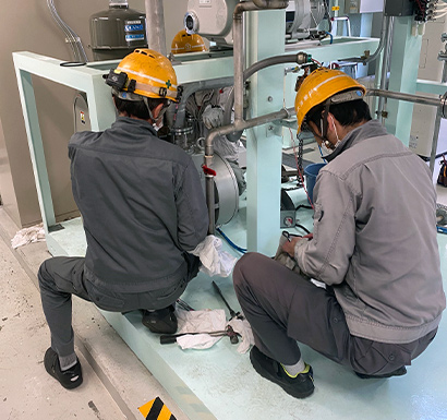 大洋機材株式会社の配管工事